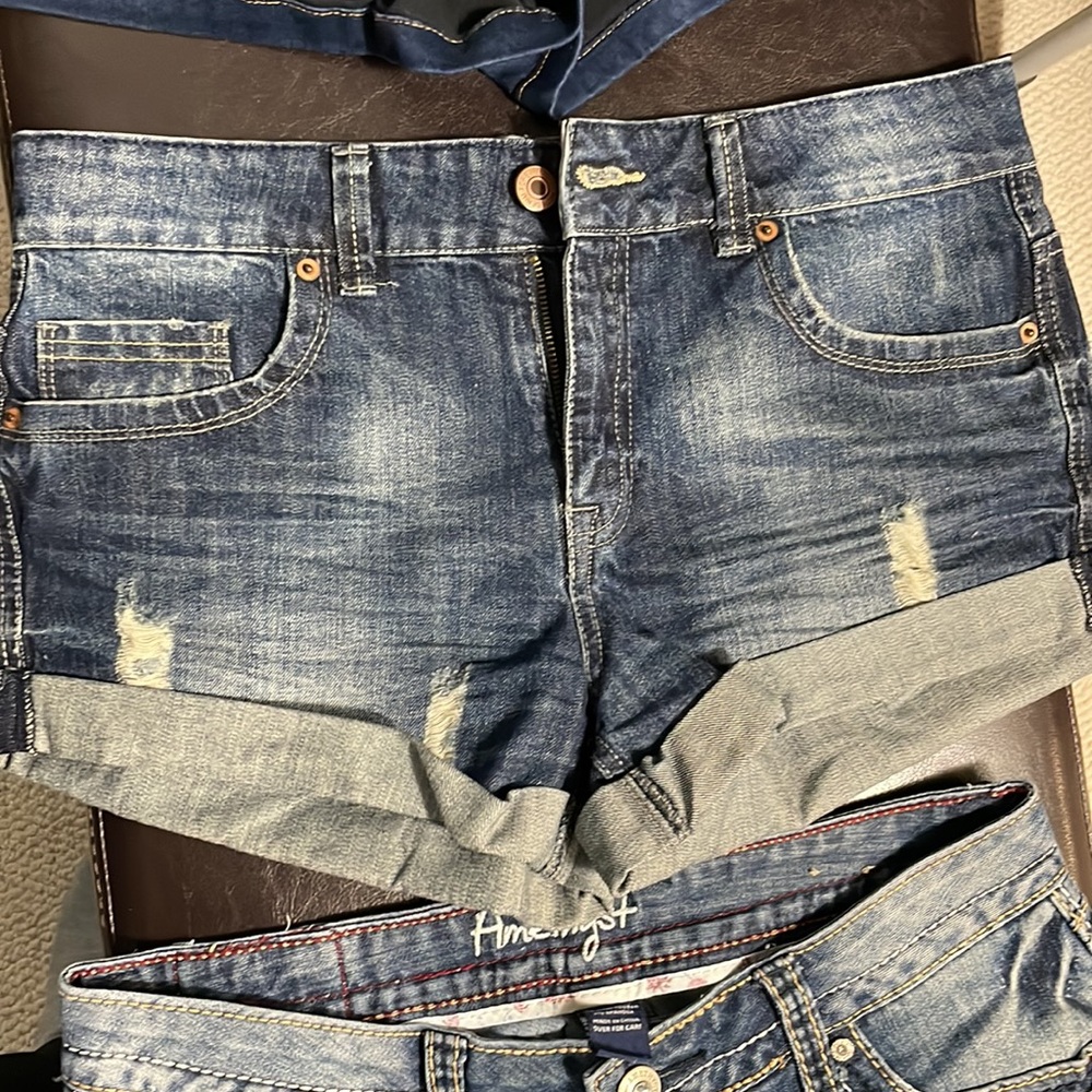 Bundle of 3 jeans -2 shorts and one low waist cropped jeans. -perfect condition